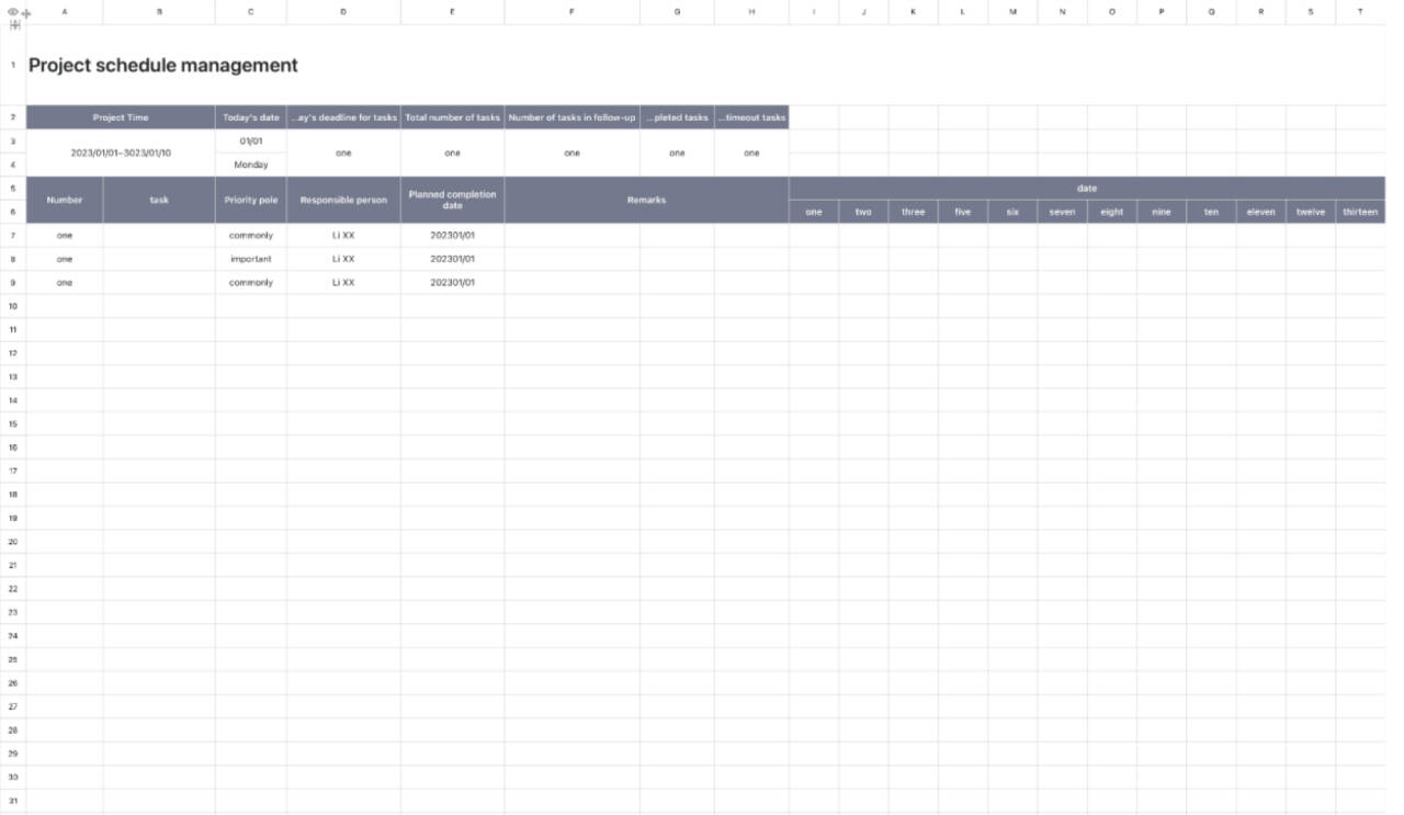 Project progress management 1